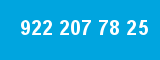 922 207 78 25 922 207 78 25